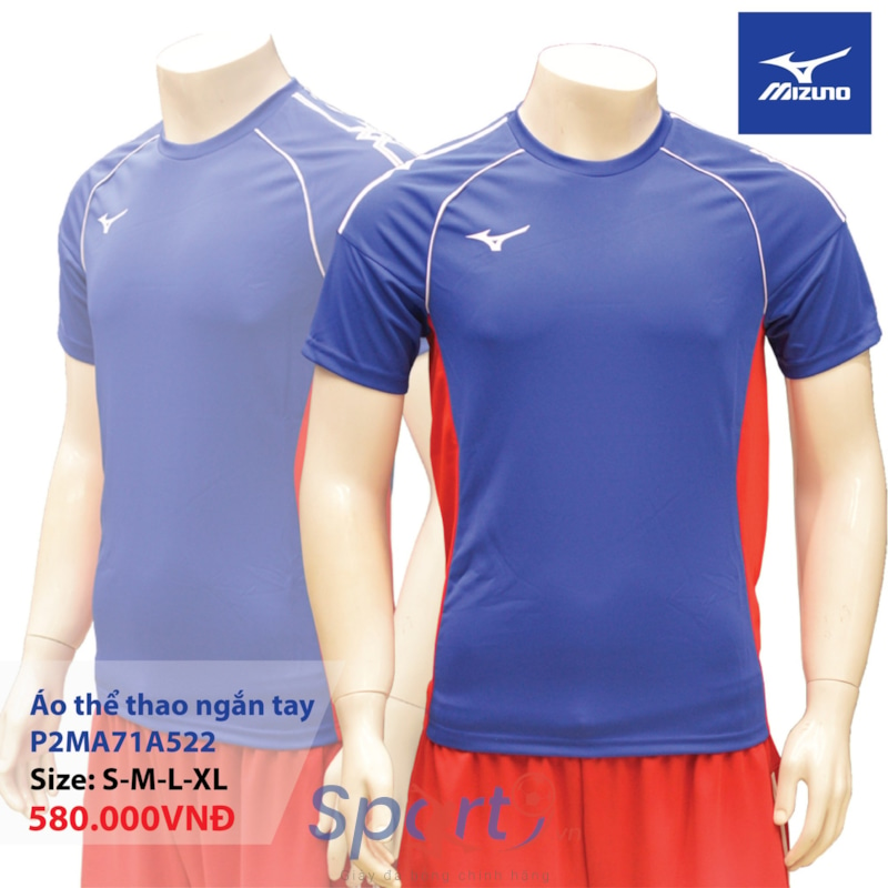 MIZUNO ÁO THỂ THAO P2MA71A5 XANH LAM